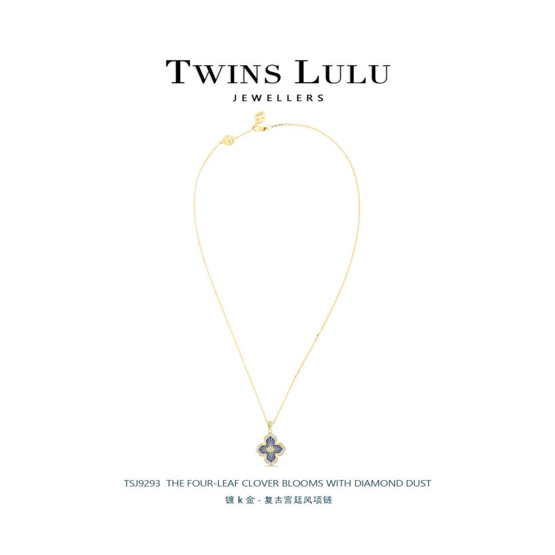 TWINS LULU上品アクセサリークローバーネックレスプレゼントファッションコーデ