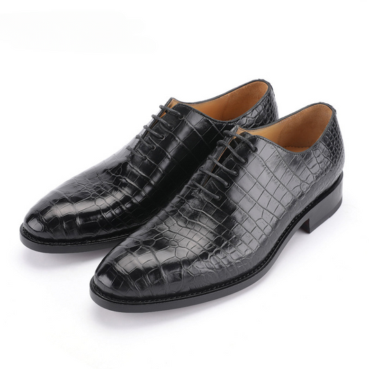 Crocodile Belly Skin Genuine Leather Men's Leather Shoes Business Formal Men's Shoes 