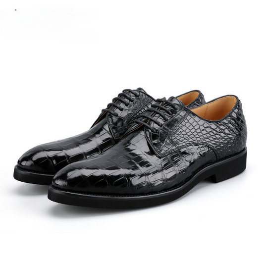 New Crocodile Skin Men's Leather Shoes Business Casual Formal Men's Shoes 