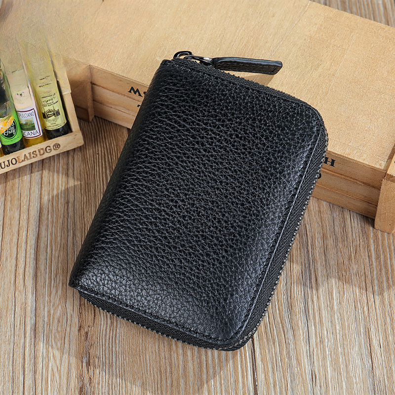 Men's wallet cowhide anti-theft brush coin purse card bag multifunctional men's wallet handbag 