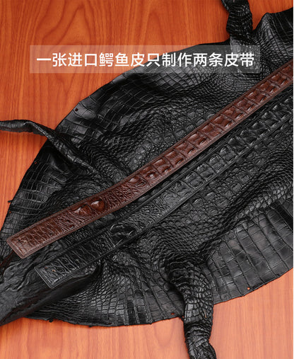 Thai Siamese Crocodile Skin Belt Men's Genuine Leather Business Casual Men's Belt Gift Present 