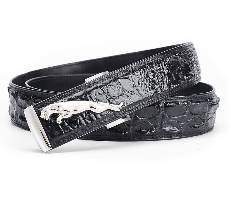 Thai Siamese Crocodile Skin Belt Men's Genuine Leather Business Casual Men's Belt Gift Present 