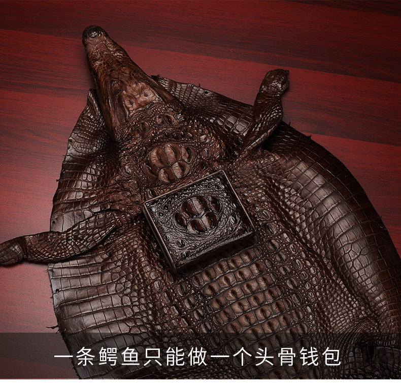 New Crocodile Skin Short Wallet Men's Wallet Genuine Leather Card Holder Business Casual High Quality Wallet 