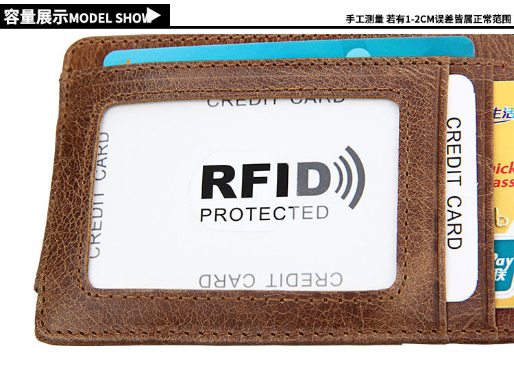 メンズ財布 rfid カードバッグ レトロ 男性用ウォレット