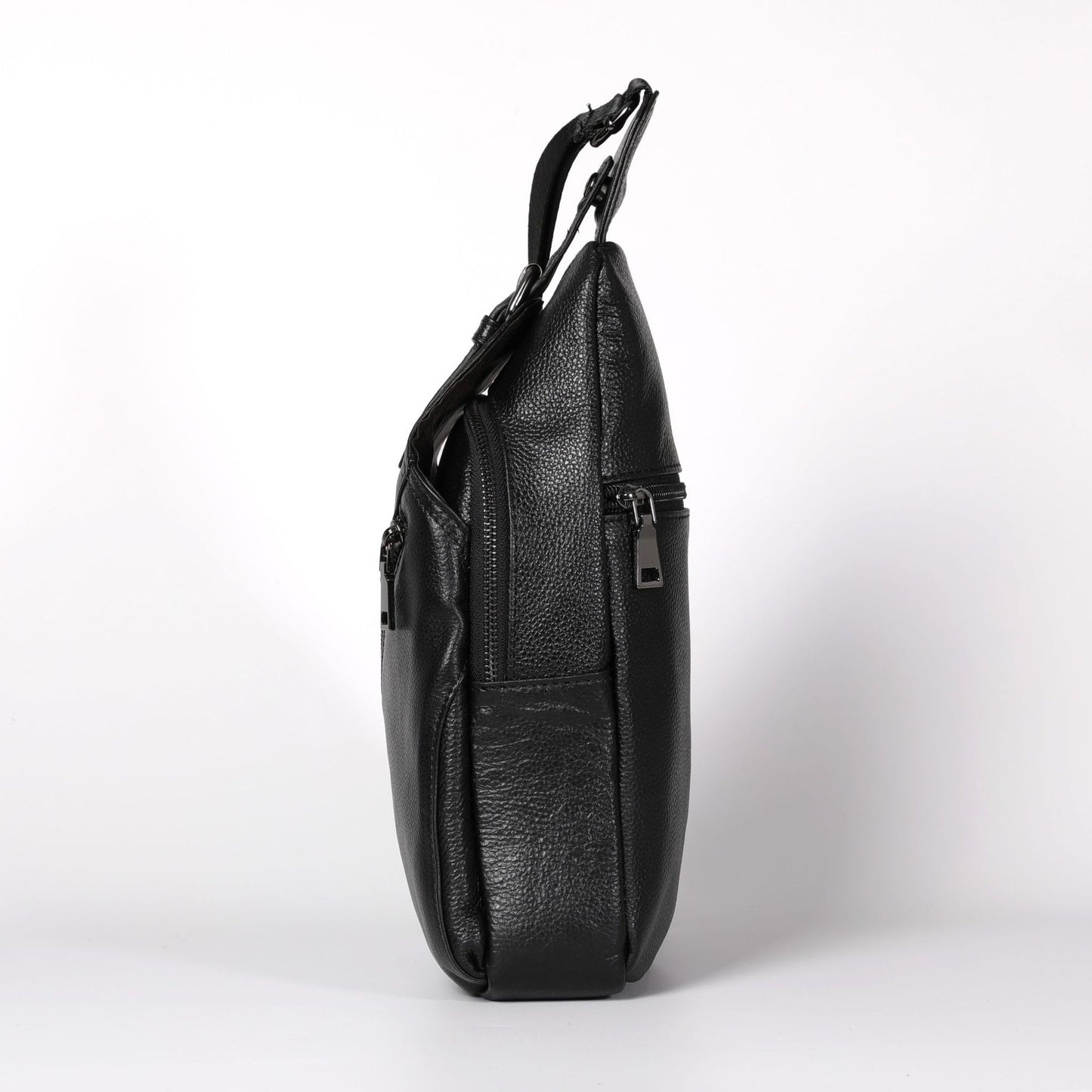 Men's Bust Bag Genuine Cowhide Leather Fashion Casual Sports Men's Crossbody Bag Shoulder Bag 