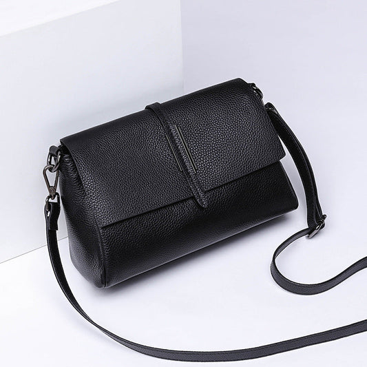 Genuine leather women's bag Trending armpit bag Crossbody bag Fashion square bag Shoulder bag that goes with anything. Pochette