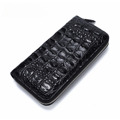 Siamese crocodile skin long wallet genuine leather wallet zipper high quality wallet handbag 