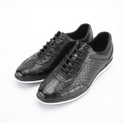 Crocodile skin genuine leather men's shoes workplace business sports casual shoes 