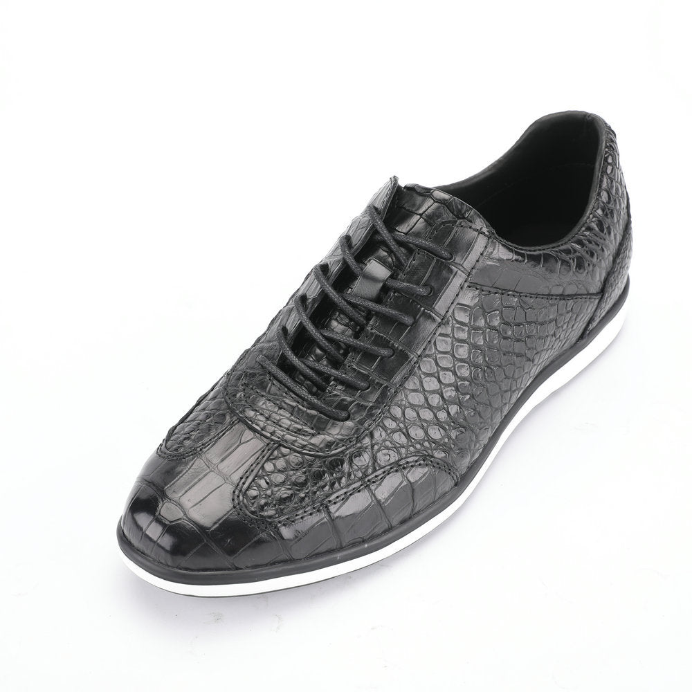 Crocodile skin genuine leather men's shoes workplace business sports casual shoes 