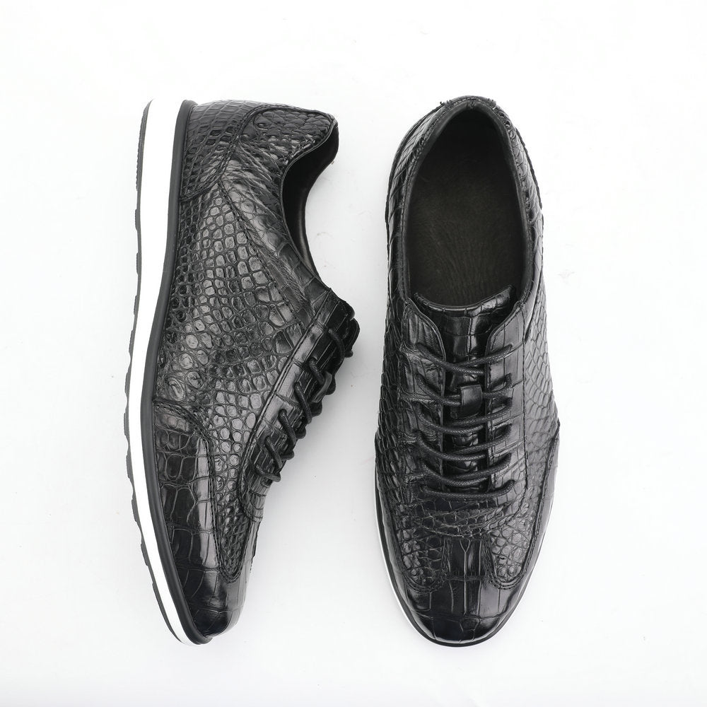 Crocodile skin genuine leather men's shoes workplace business sports casual shoes 