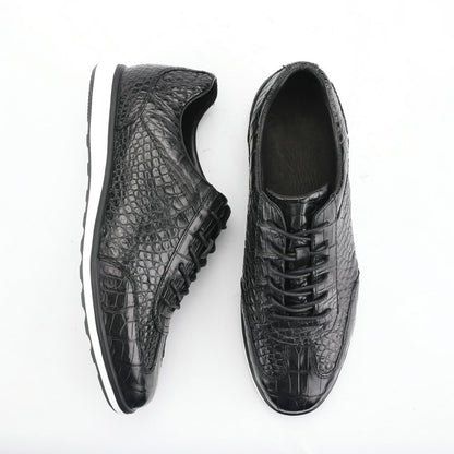 Crocodile skin genuine leather men's shoes workplace business sports casual shoes 