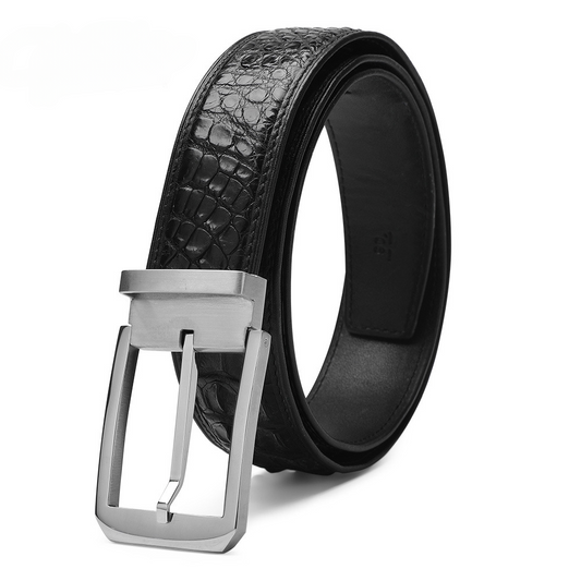 Men's Belt Crocodile Skin Genuine Leather Needle Buckle Casual Men's Belt 