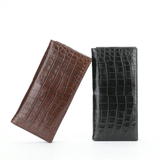 Crocodile skin long wallet men's wallet card bag genuine leather business wallet 