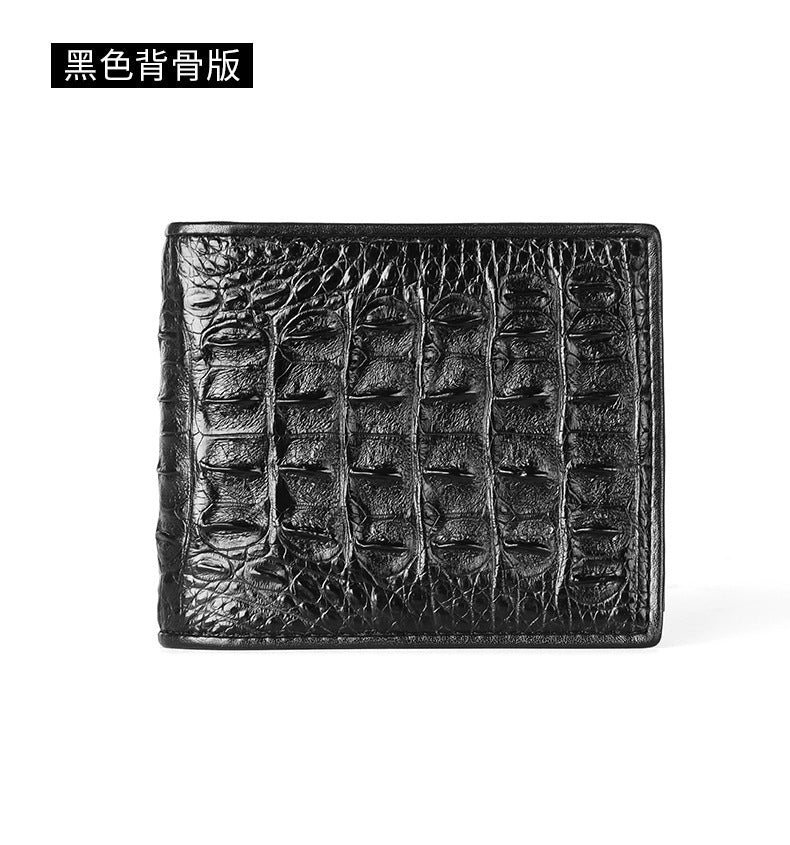 Crocodile Skin Short Wallet Genuine Leather Fashion Business Casual Coin Purse Wallet 