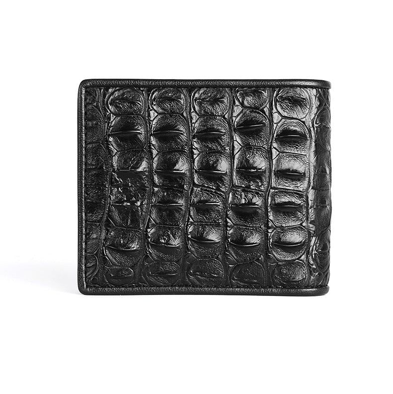 Crocodile Skin Short Wallet Genuine Leather Fashion Business Casual Coin Purse Wallet 