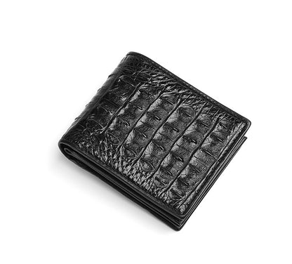 Crocodile Skin Short Wallet Genuine Leather Fashion Business Casual Coin Purse Wallet 