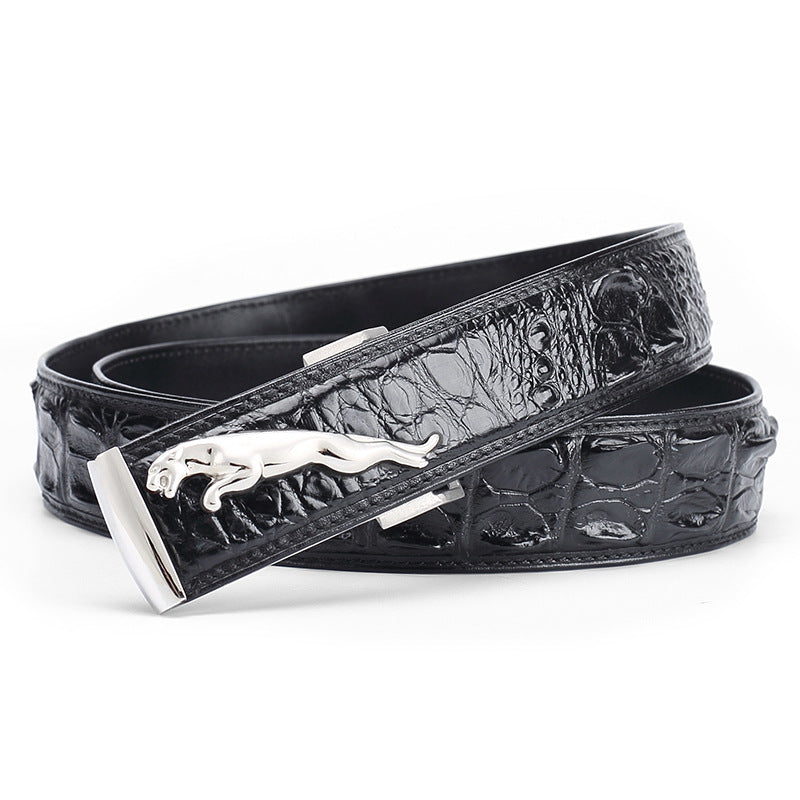 Thai Siamese Crocodile Skin Belt Men's Genuine Leather Business Casual Men's Belt Gift Present 