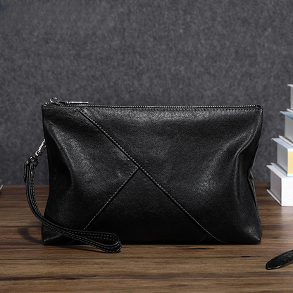 Men's Clutch Bag Made of Cowhide Genuine Leather High Quality Large Capacity Men's Handbag 