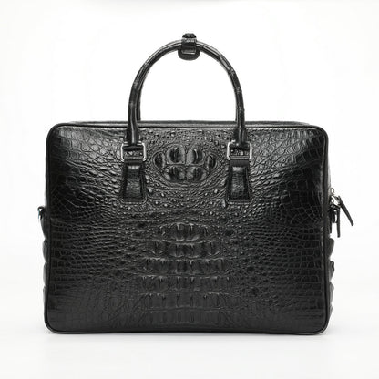 Siamese Crocodile Skin Briefcase Men's Bag Genuine Leather Shoulder Bag Crossbody Business Bag Handbag 