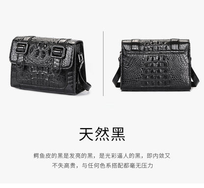 Fashionable crocodile leather casual shoulder bag for women