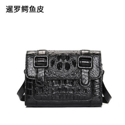 Fashionable crocodile leather casual shoulder bag for women