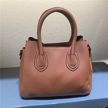 Genuine leather handbag female temperament large capacity one shoulder crossbody fashion simple bag