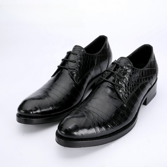 Crocodile Belly Skin Men's Leather Shoes Made of Genuine Leather Luxury Formal Business Shoes 