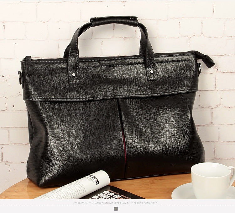 Men's Handbag Genuine Cowhide Leather High Quality Casual Computer Bag Men's Briefcase 