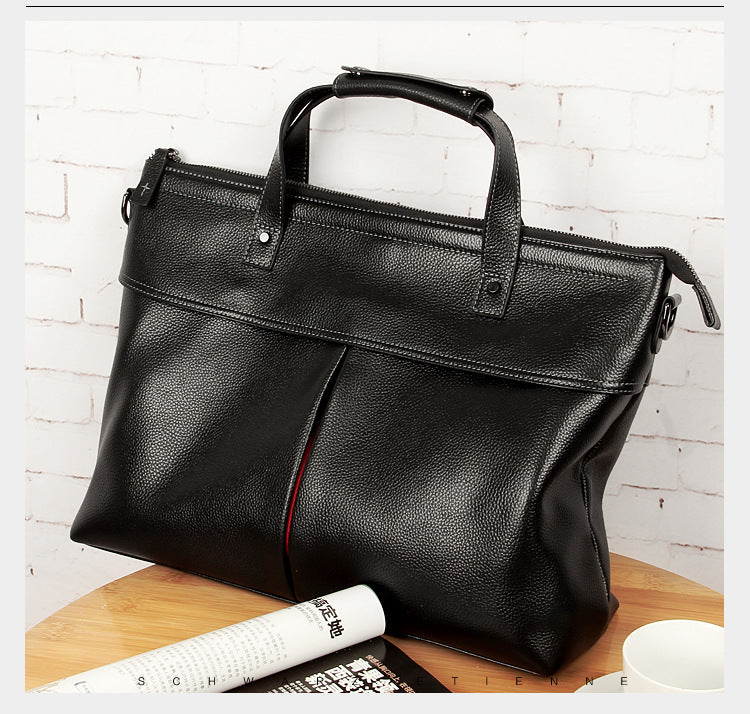 Men's Handbag Genuine Cowhide Leather High Quality Casual Computer Bag Men's Briefcase 