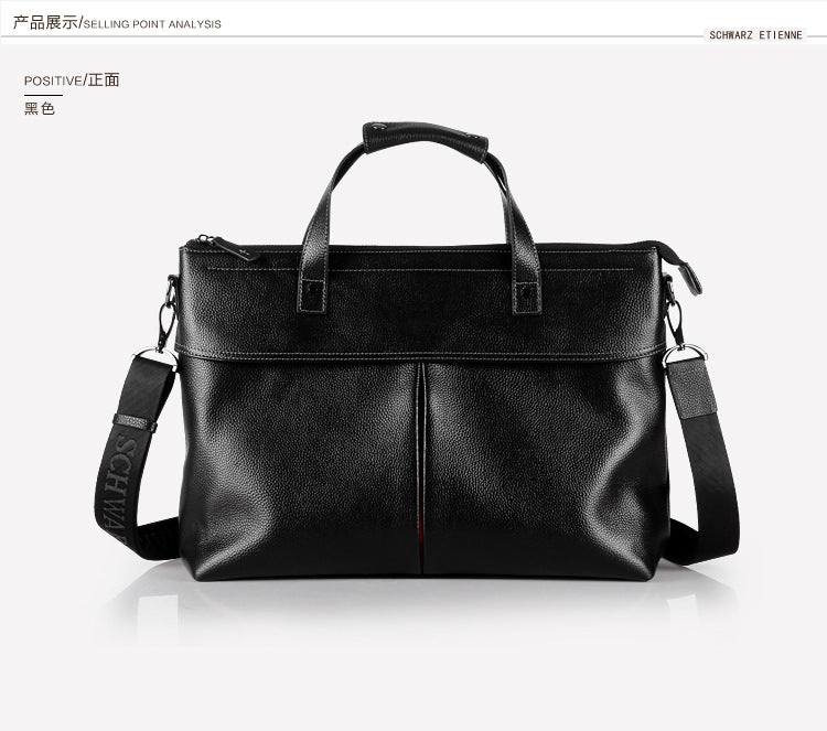 Men's Handbag Genuine Cowhide Leather High Quality Casual Computer Bag Men's Briefcase 