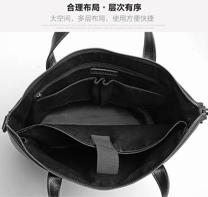 Men's Handbag Genuine Cowhide Leather High Quality Casual Computer Bag Men's Briefcase 