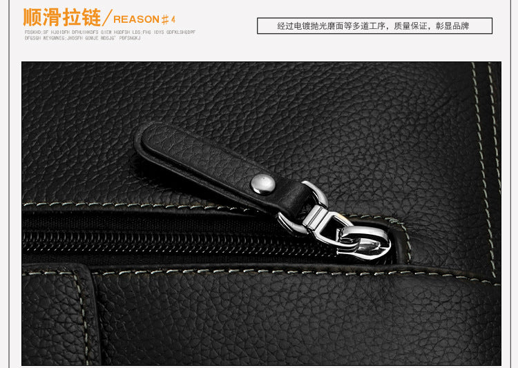 Men's handbag genuine cowhide leather computer bag men's handbag business briefcase 