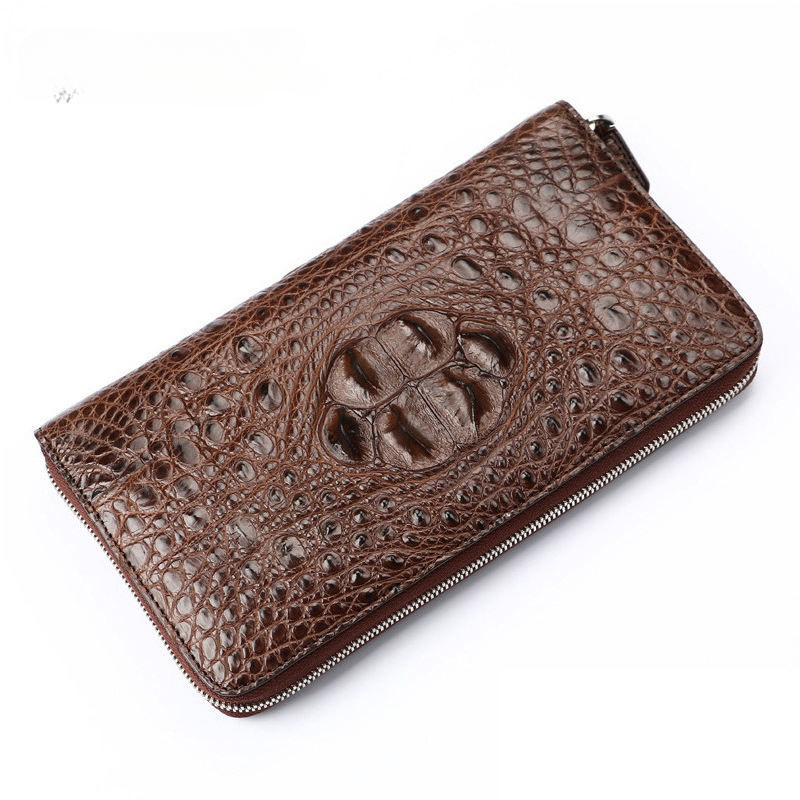 Siamese Crocodile Skin Men's Wallet Genuine Leather Wallet Popular Stylish Handbag 