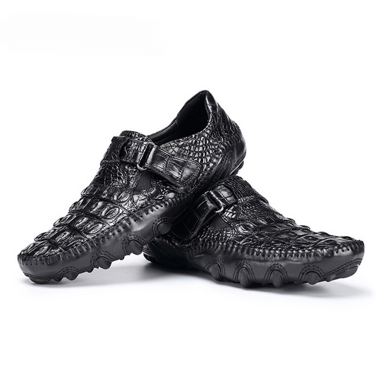 Crocodile leather genuine leather men's leather shoes moccasins men's business casual shoes 