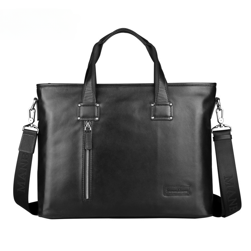 Men's Handbag Genuine Cowhide Leather Handbag Computer Bag Men's Business Briefcase 