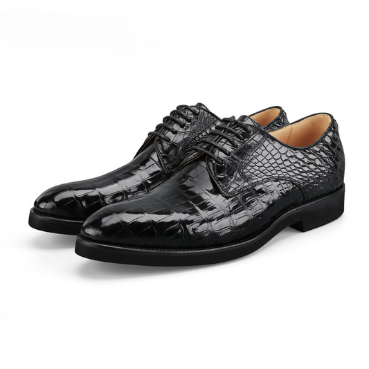 New type Siamese crocodile skin genuine leather men's leather shoes casual business shoes 