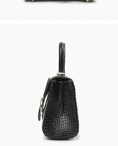 Crocodile pattern women's handbag shoulder bag fashion genuine leather crossbody bag goes with everything