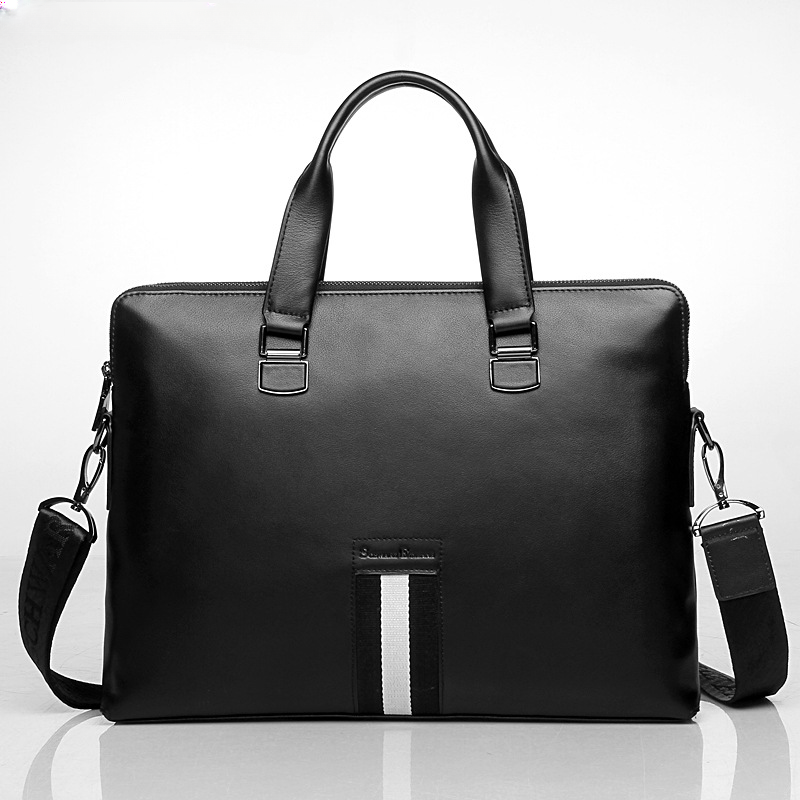 Men's Business Briefcase Made of Cowhide Genuine Leather High Quality Men's Handbag Handbag Computer Bag 