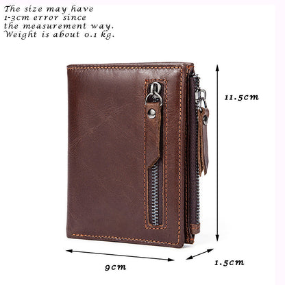 Men's Short Wallet High Quality Retro Men's Card Bag Wallet 