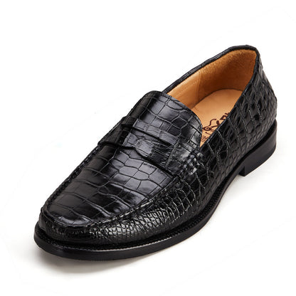 Men's leather shoes Formal crocodile belly skin Genuine leather Business Casual Rubber unit sole Inner cowhide Formal men's shoes