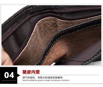 Men's short wallet genuine cowhide leather hawk unique fashion card bag wallet for men 