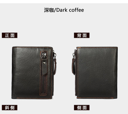 Men's Short Wallet High Quality Retro Men's Card Bag Wallet 