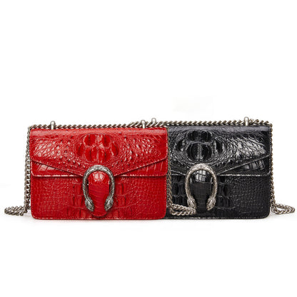 Crocodile leather chain bag fashionable genuine leather ladies shoulder bag casual bag women