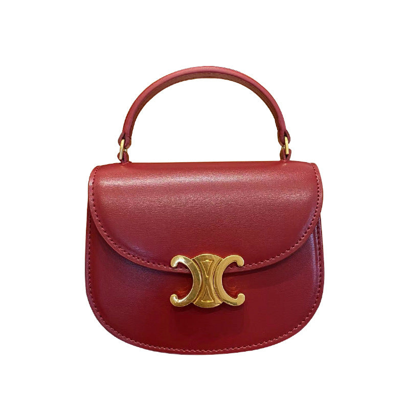 Women's Handbag Luxury Saddle Bag Ladies Bag Trumpet Genuine Leather Shoulder Bag