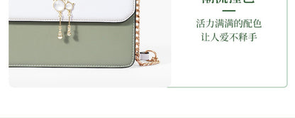 Women's Bag Luxury Shoulder Bag Pearl Chain Genuine Leather Fashion Shoulder Bag.Pochette