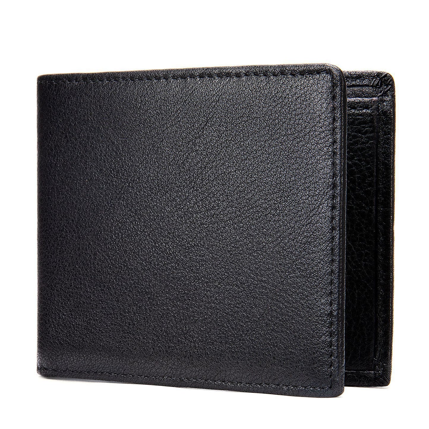 Men's short wallet cowhide genuine leather business thin simple anti-theft card bag wallet wallet 