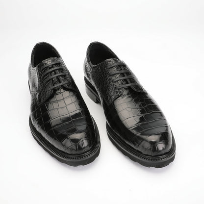 Men's Leather Shoes Genuine Leather Crocodile Belly Skin Anti-slip Wear-resistant Business Shoes Formal Suit Shoes 