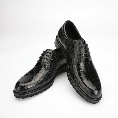 Men's Leather Shoes Genuine Leather Crocodile Belly Skin Anti-slip Wear-resistant Business Shoes Formal Suit Shoes 