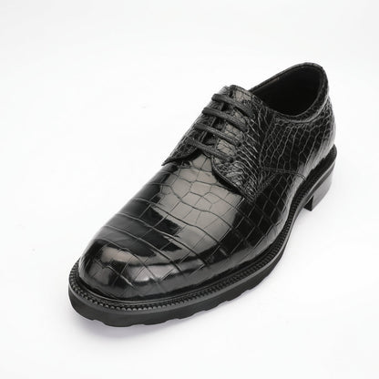 Men's Leather Shoes Genuine Leather Crocodile Belly Skin Anti-slip Wear-resistant Business Shoes Formal Suit Shoes 