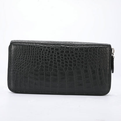 Matte Crocodile Belly Skin Genuine Leather Long Wallet High Quality Men's Wallet Men's Handbag